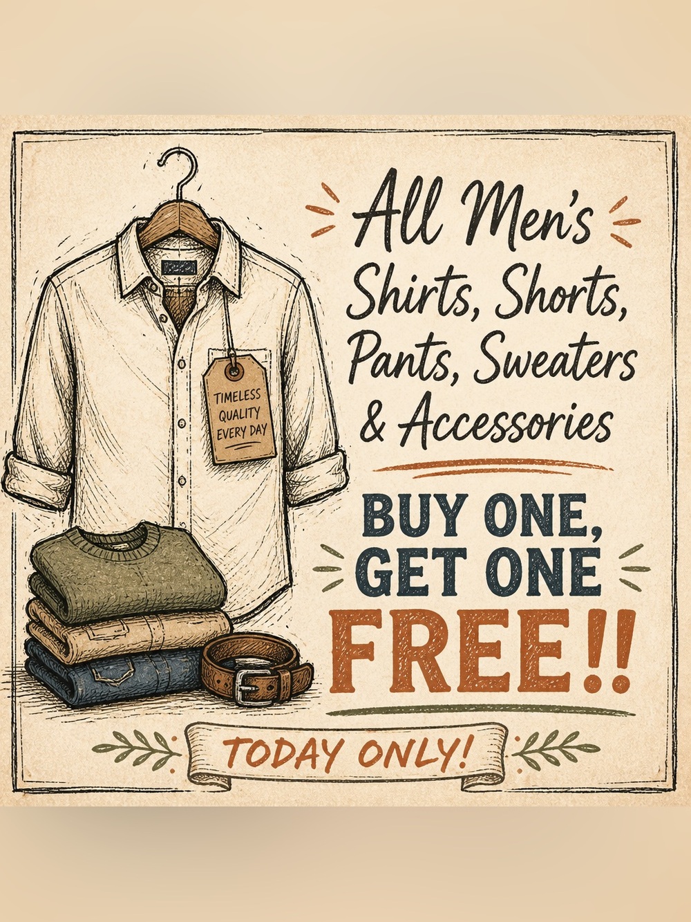 Buy 1, Get 1 FREE Today Only!